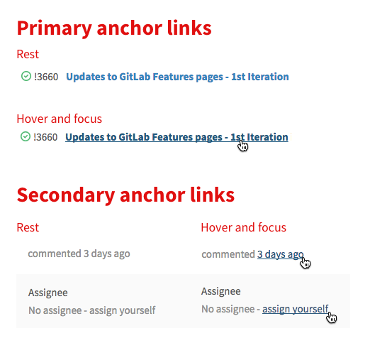 Anchor link states