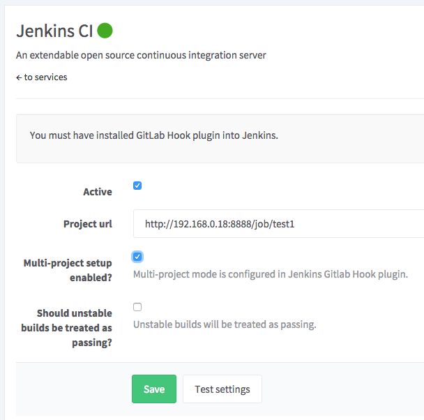 Jenkins Multi-project Enabled