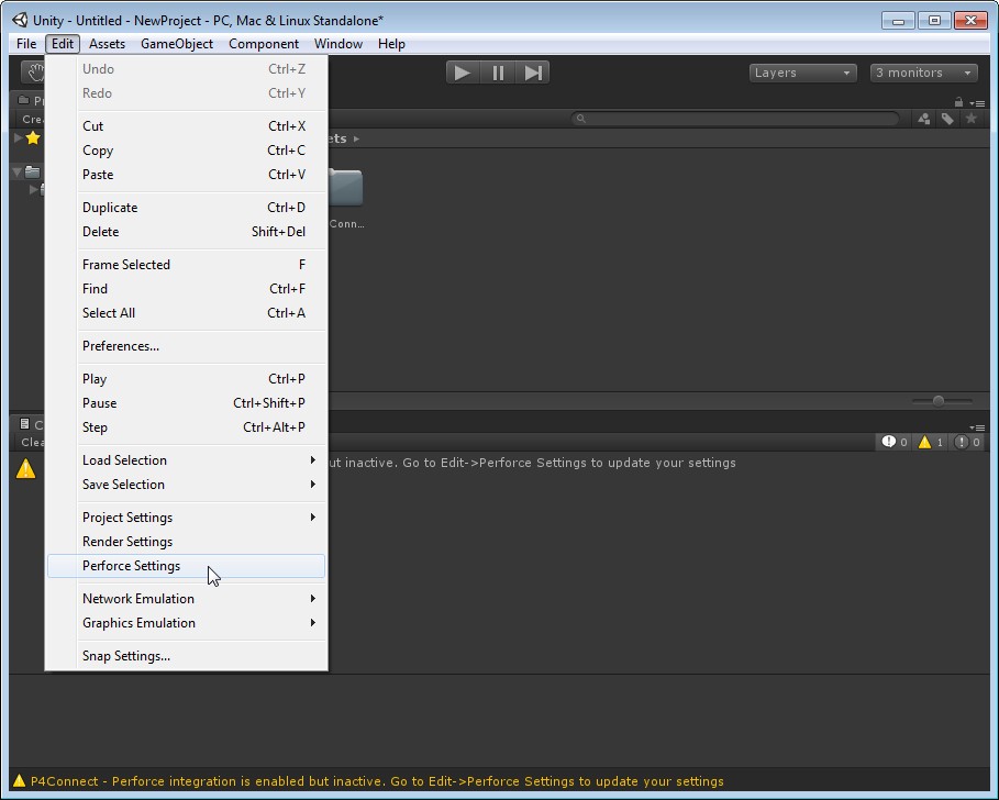 Open Perforce Settings