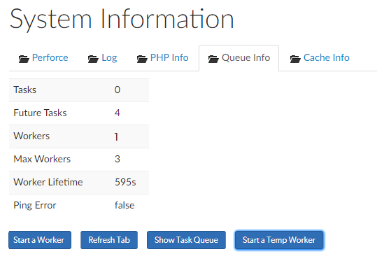 Image of the Queue Info tab
