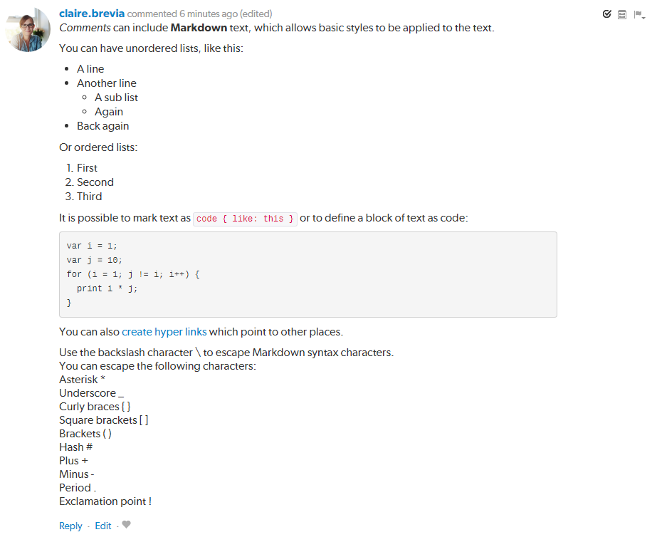 Image Showing All Supported Markdown Styles
