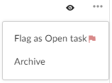 Image of Drop-down Menu for Flagging a Comment as a Task
