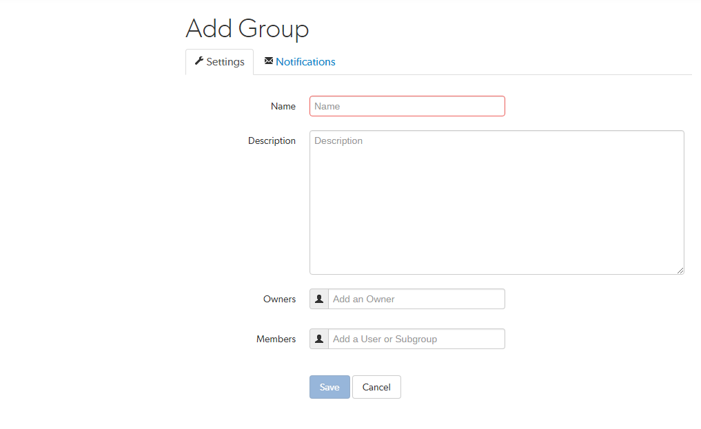 Add Group Settings tab image
