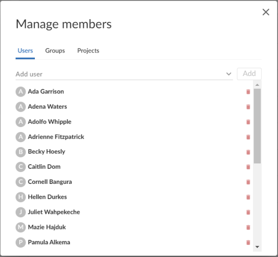 Adding a Project Member image