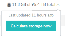 Image of the Calculate storage now button