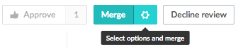 Merge button options
