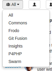 The Project's drop-down menu