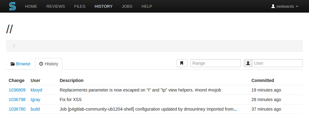 The History page