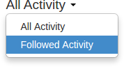 Activity drop-down menu