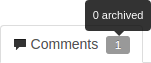 Drop-down menu for flagging a comment as a task.