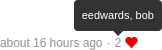 A comment that has been liked by two people