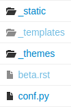 A file listing with a deleted folder and file.