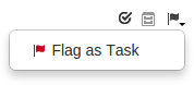 Drop-down Menu for Flagging a Comment as a Task Image of Drop-down Menu for Flagging a Comment as a Task