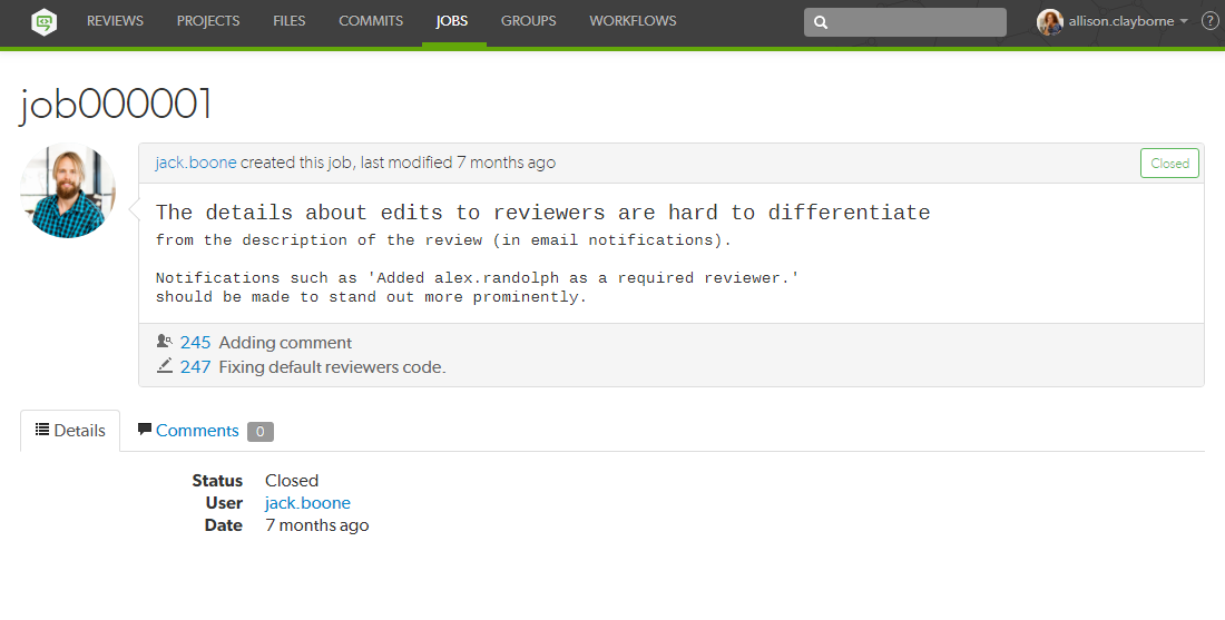 Example Job Image of an example job