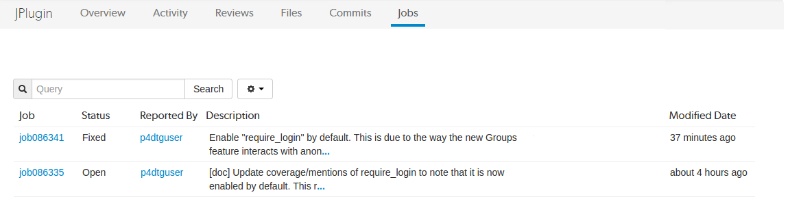 Project Jobs tab Project Jobs tab image