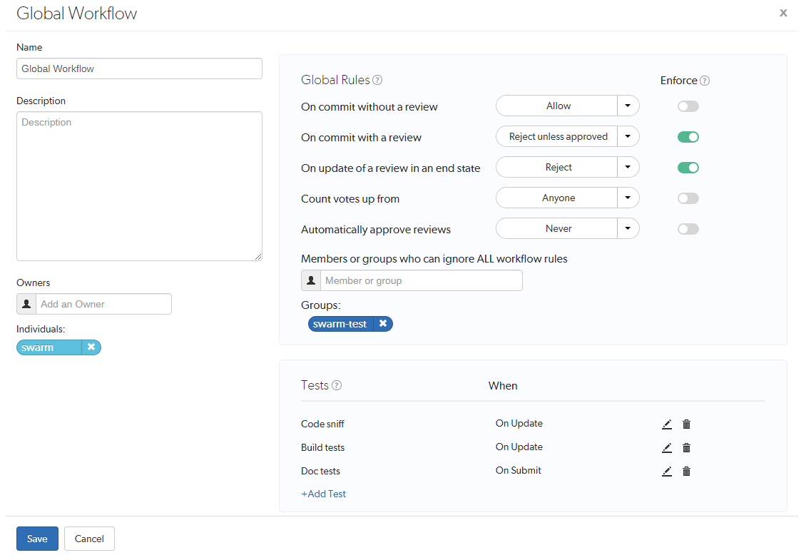 Global Workflow Settings image