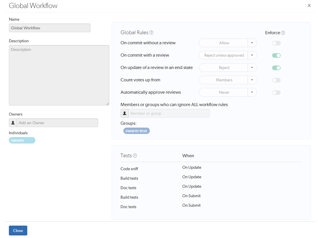 Read Only Global Workflow image