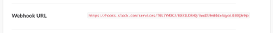 Slack webhook url