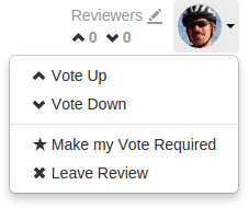 The dropdown menu appearing when you click your avatar