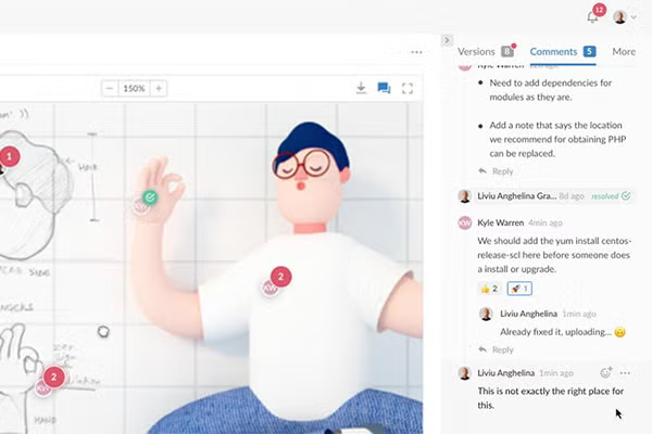 Perforce Helix DAM review screenshot.