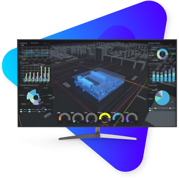 A screenshot of digital twins used in urban planning models