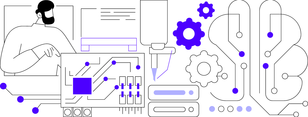 Embedded software development illustration.