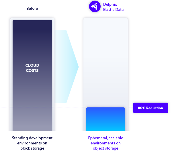 Elastic data illustration, Delphix.