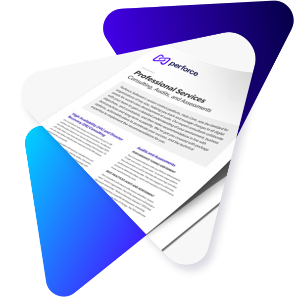 Mockup of a Professional Services datasheet cropped in a triangle