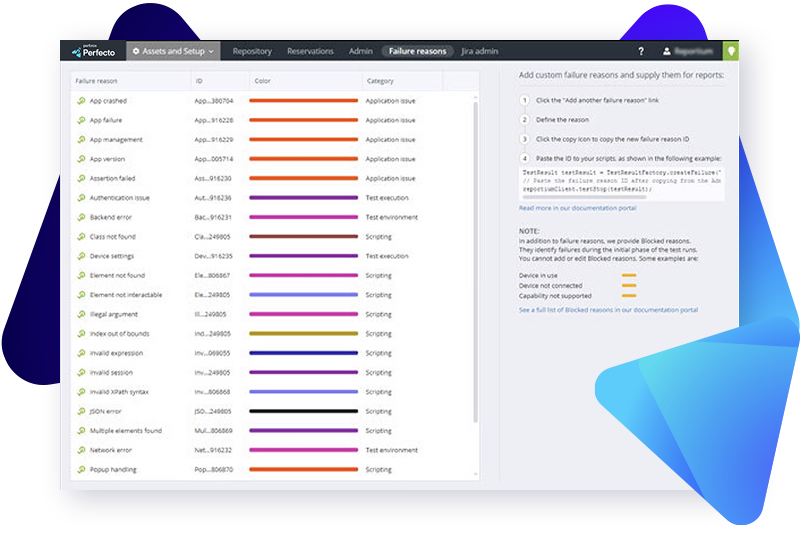 Screenshot of Perforce Perfectos root cause analysis reporting