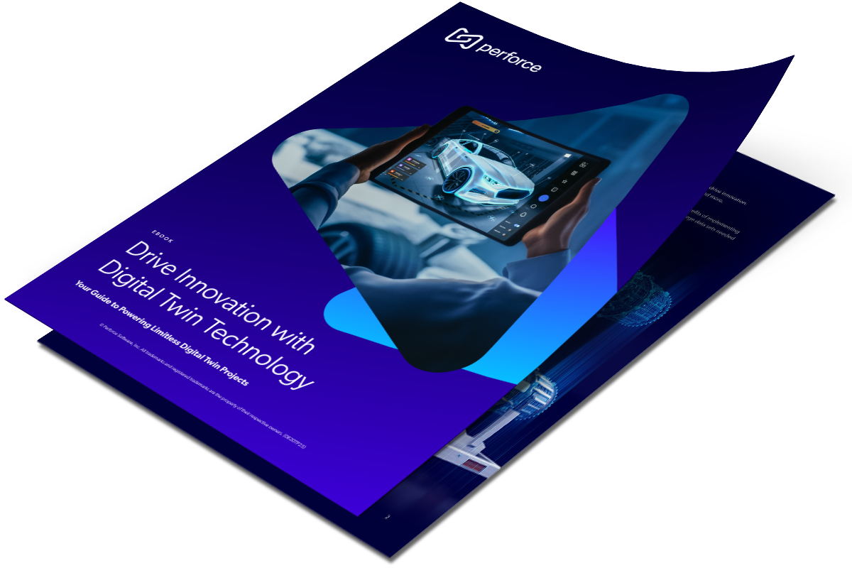 Drive Innovation with Digital Twin Technology eBook mockup.
