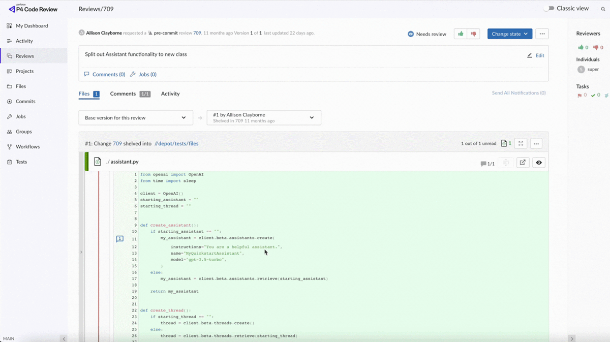 AI Assisted Code Reviews