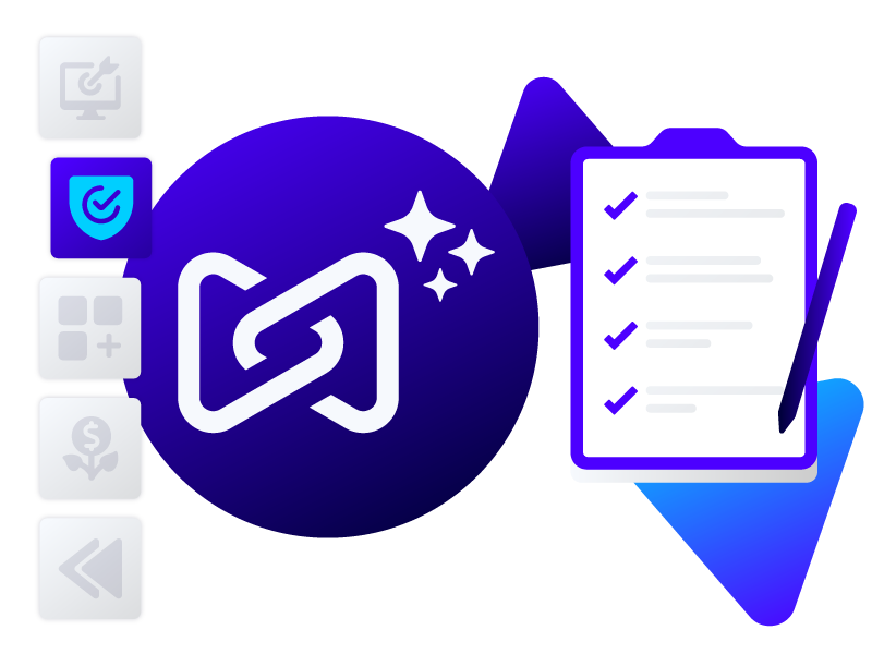 Perforce Intelligence AI logo with compliace icon and checklist.