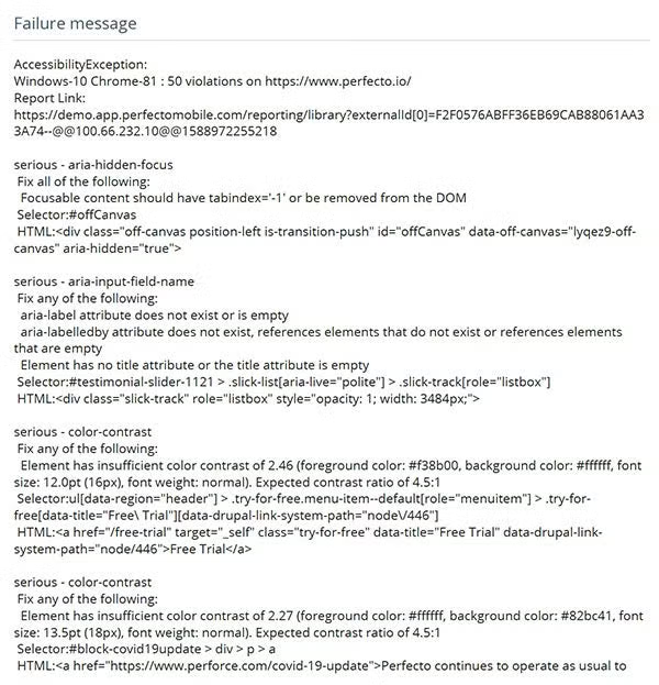 A screenshot of accessibility and SEO FAQ guidelines with text and code snippets.