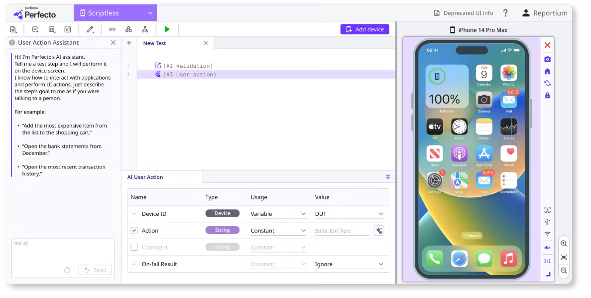 A smartphone displaying app icons on a colorful home screen beside a webpage with form fields and options.