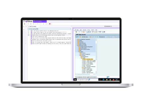 screen shot of desktop testing