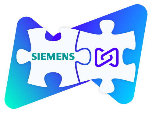 siemens and perforce logos in puzzle pieces