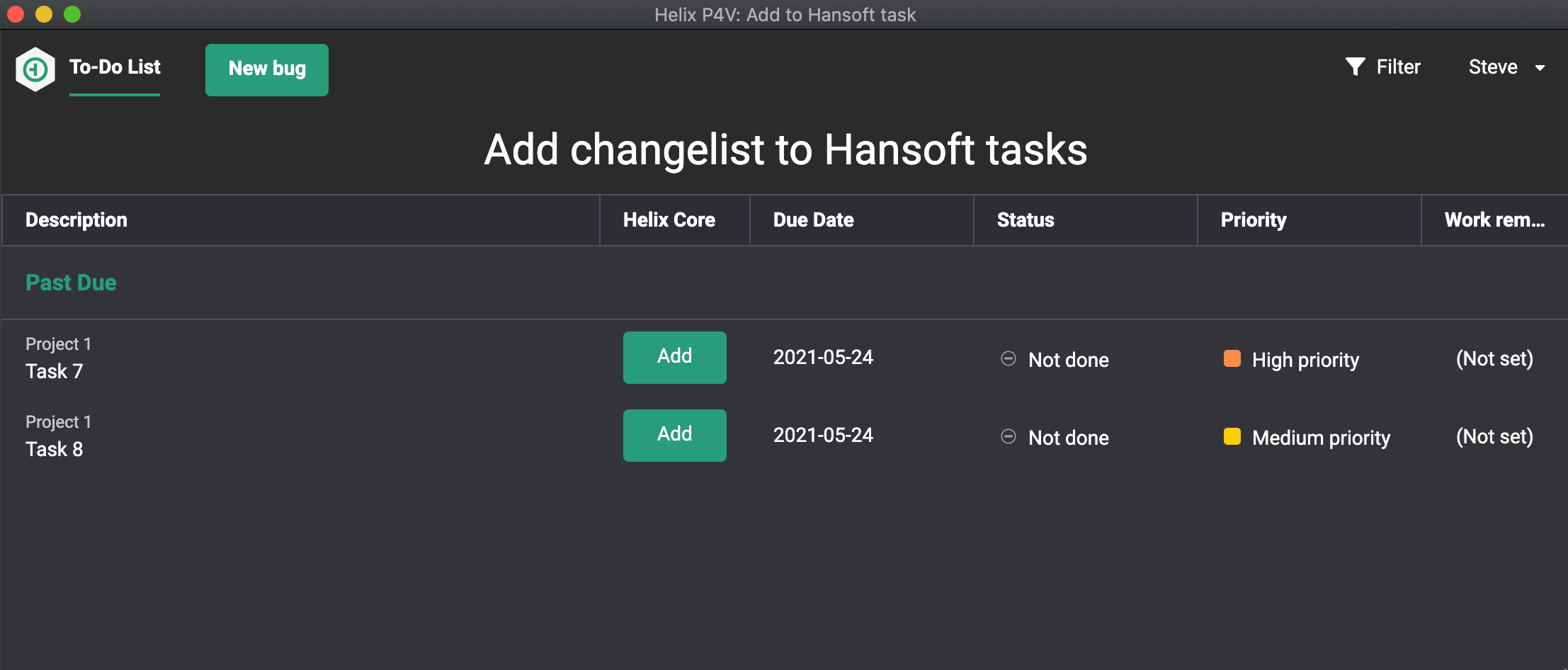 Add changelist to Hansoft task
