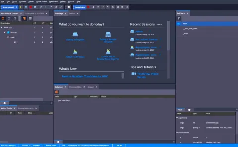 TotalView HPC home screenshot.