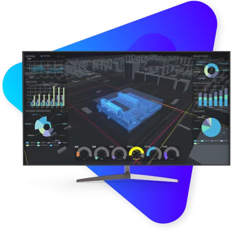 A screenshot of digital twins used in urban planning models