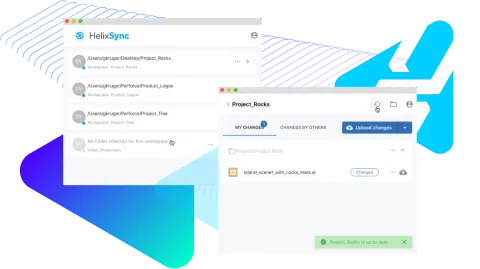 Perforce HelixSync screenshots.