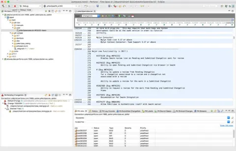 Perforce P4 Version Control plugin with Eclipse screenshot.