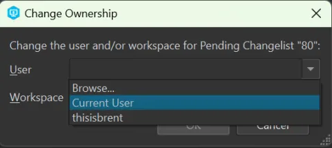 Change Ownership P4V
