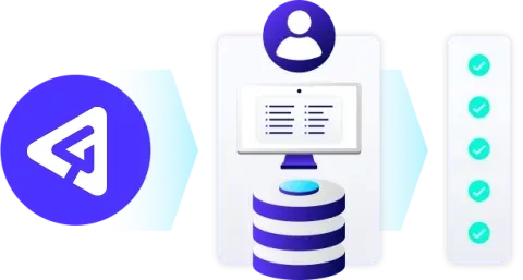 Diagram of preconfigured settings getting pushed to users