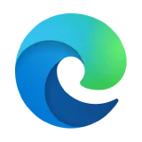 Microsoft Edge logo with a circular swirl in shades of blue and green.